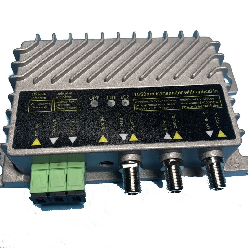 MINI Fiber CATV Transmitter Two-way Output 2*10dbm